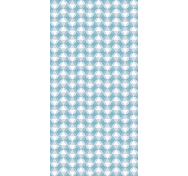 Muster tapete geometrische blaue harmonie - TenStickers