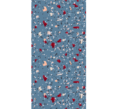 Muster tapete blau geometrisches terrazzo - TenStickers