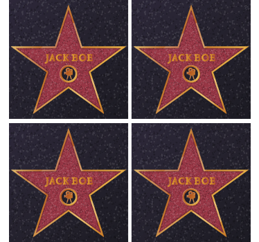 Retro tapete hollywood star mit namen - TenStickers