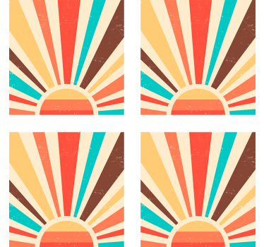 Retro tapete abstract vintage sonnenuntergang - TenStickers