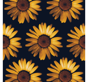 Blumentapete gelber sonnenblumenprint - TenStickers