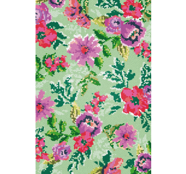 Blumentapete mosaikblütenmuster - TenStickers