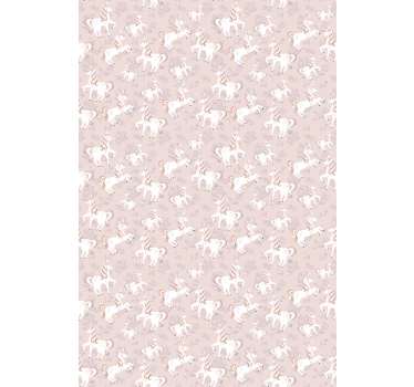 Tapete kinderzimmer beige einhorn fantasie - TenStickers