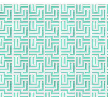 Tapete esszimmer mit blauem geometrischen quadrat-effekt - TenStickers