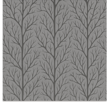 Tapete esszimmer graue waldbaum-motive - TenStickers