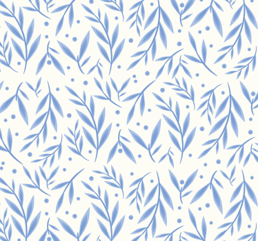 Tapete badezimmer blau und weißes muster - TenStickers