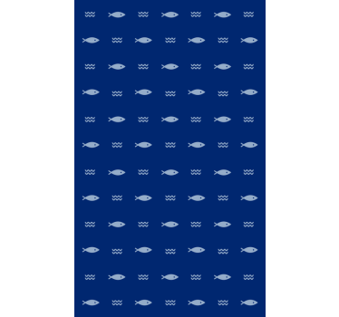 Tapete badezimmer mit fischmuster badmatte - TenStickers