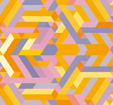 Tapete badezimmer mit überlappendem geometrischem muster - TenStickers