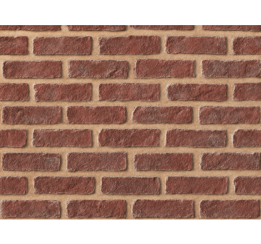 Ziegel tapete wettergegerbter roter ziegel - TenStickers