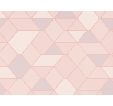 Tapete kinderzimmer moderne abstrakte pinke figuren - TenStickers