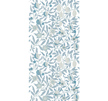 Blumentapete blaue blumen im viktorianischen stil - TenStickers