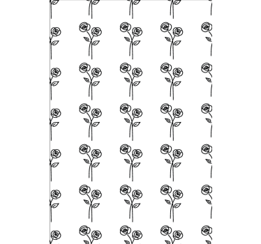 Blumentapete paar von minimalistischen rosen - TenStickers