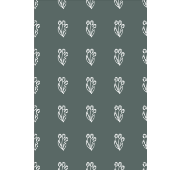 Blumentapete mit niedlichem tulpen-design - TenStickers