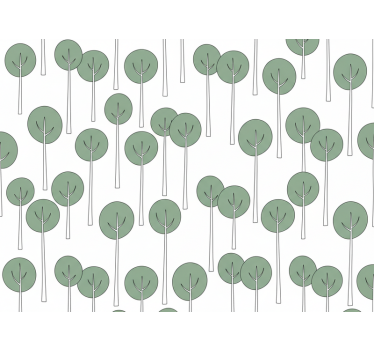 Blumentapete mit minimalistischem baum-muster b0881mpqfk - TenStickers