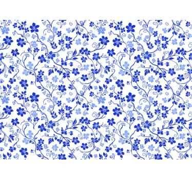 Blumentapete kirschblüte blau (b08p3bspfj) - TenStickers