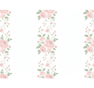 Blumentapete zartrosa florales design (b0cgrwjc5w) - TenStickers