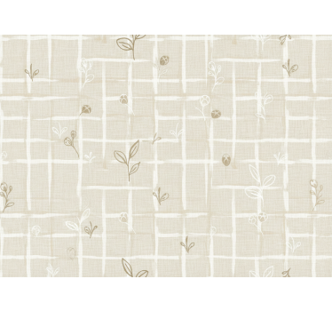 Tapete beige cremefarbe mit leinenoptik - TenStickers