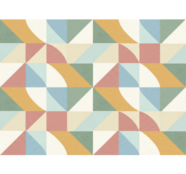 Tapete rustikal geometrische formen in sanften farben - TenStickers