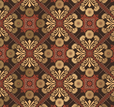 Braune Barock tapete vintage stil - TenStickers