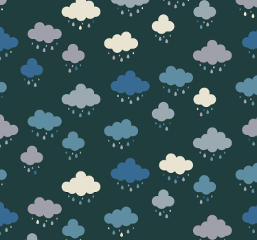 Tapete Baby bewölkte regenszene - TenStickers