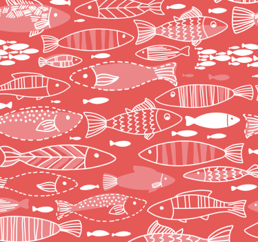 Fisch Tapete Viele Fische unter dem Meer - TenStickers