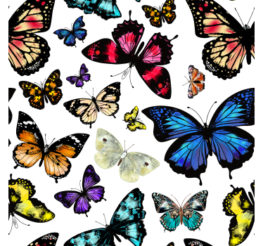 Schmetterling Tapete Schöne und bunte Schmetterlinge - TenStickers