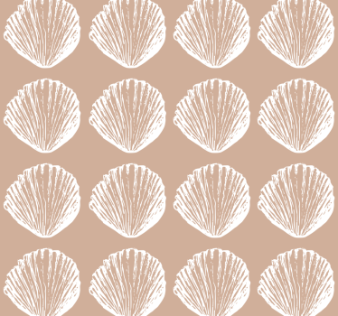 Tapete Beige muschelmuster - TenStickers