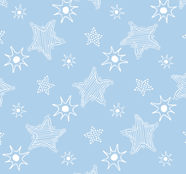 Tapete Sternenhimmel blaues kindermuster - TenStickers
