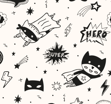 Kinderzimmer Tapete superhelden-Comic-Muster - TenStickers