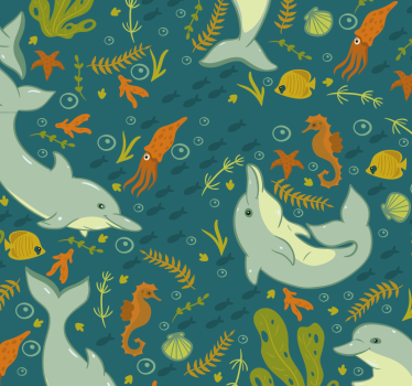 Tapete Tiere unterwasserfauna - TenStickers