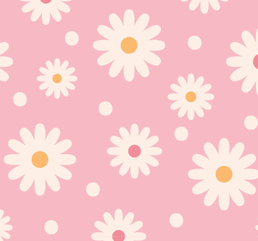 Gänseblümchen mit rosa Hintergrund Fototapete Natur - TenStickers