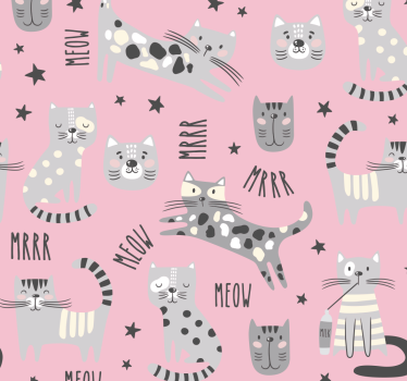 Tier Wandtapete Stilvolle katzen - TenStickers