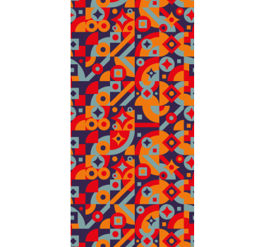 Jahrgang Tapete geometrische motive - TenStickers