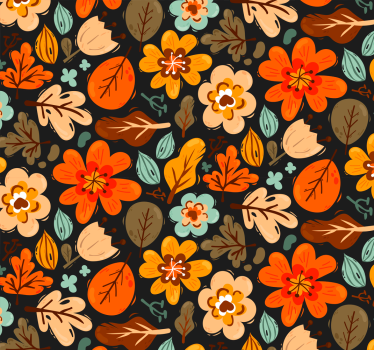 Pflanzen Tapete Natur Elegante orange blüten - TenStickers