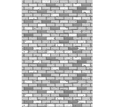 Ziegel Tapete monochromes mauerwerk - TenStickers