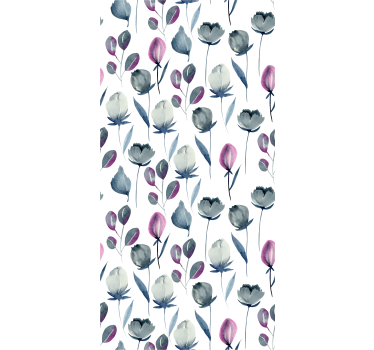 Blumentapete aquarell blumen - TenStickers