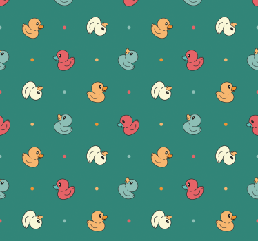 Tapete Badezimmer gummientenmuster - TenStickers