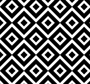 Vliestapete Quadrate Schwarz-weiß geometrisch - TenStickers