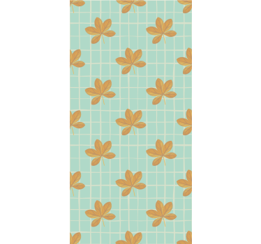 Blumentapete florales gittermuster - TenStickers