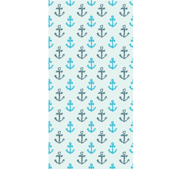 Tapete Badezimmer nautisches ankermuster - TenStickers