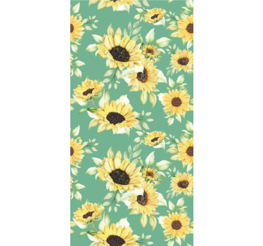 Blumentapete sonnenblumenblüten - TenStickers