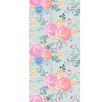 Blumentapete blumenstrauß druck - TenStickers
