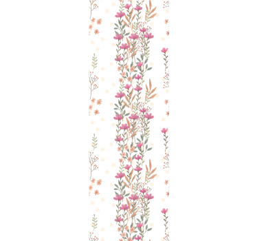 Tapete Natur florale vertikale Streifen - TenStickers