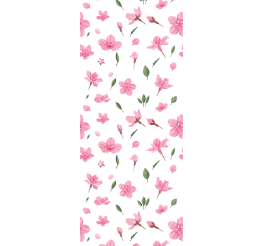 Blumentapete rosa blütenmuster - TenStickers