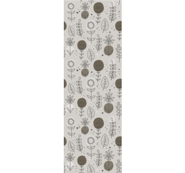 Blumentapete florale skizzenmotive - TenStickers