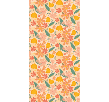 Blumentapete zitrusblumenmotiv - TenStickers
