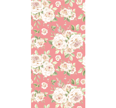 Tapete Natur Blumenmuster mit Rosen - TenStickers