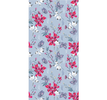 Tapete Natur blumen-schmetterlings-design - TenStickers