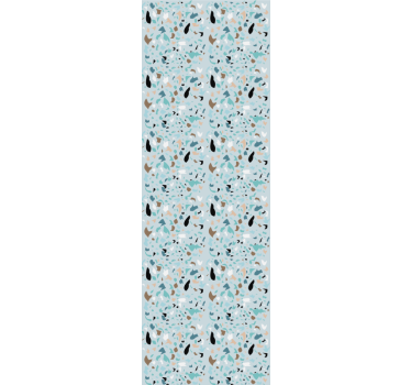 Tapete Esszimmer hellblauer terrazzoeffekt - TenStickers