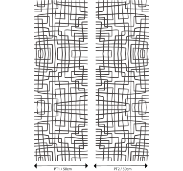 Tapete Esszimmer abstraktes linienmuster - TenStickers
